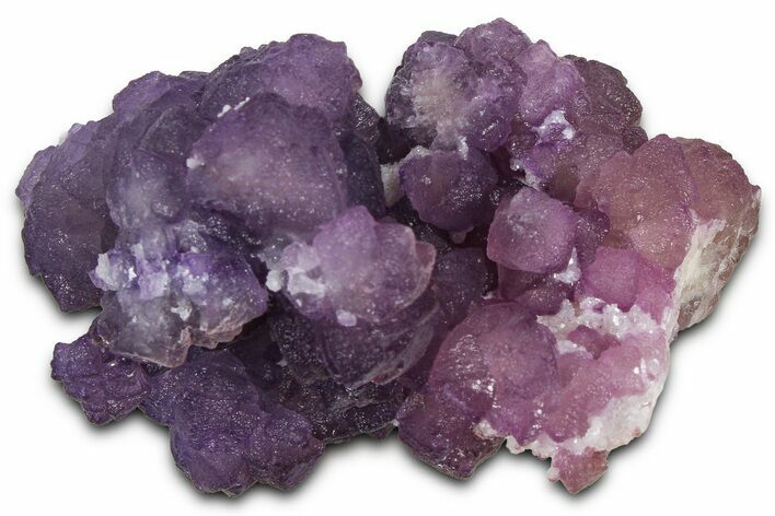 Rich Purple Octahedral Fluorite Crystals w/ Druzy Quartz - Arizona #368359